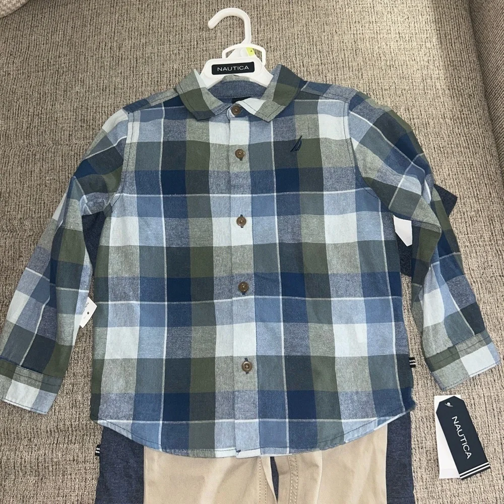 NWT toddler boy size 4 Nautica 3 piece set